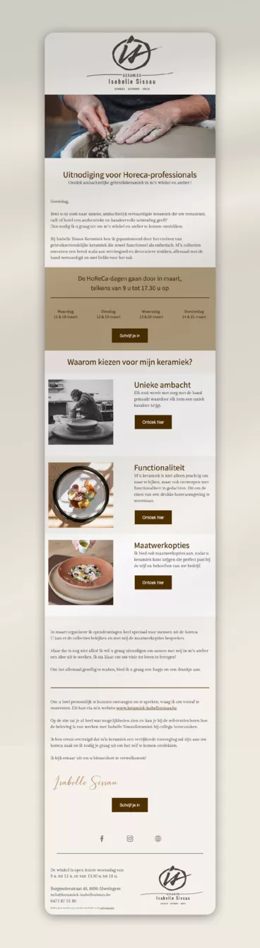Nieuwsbrief Isabelle Sissau - Projecten - nieuwsbrief-keramiek-alveringem-1