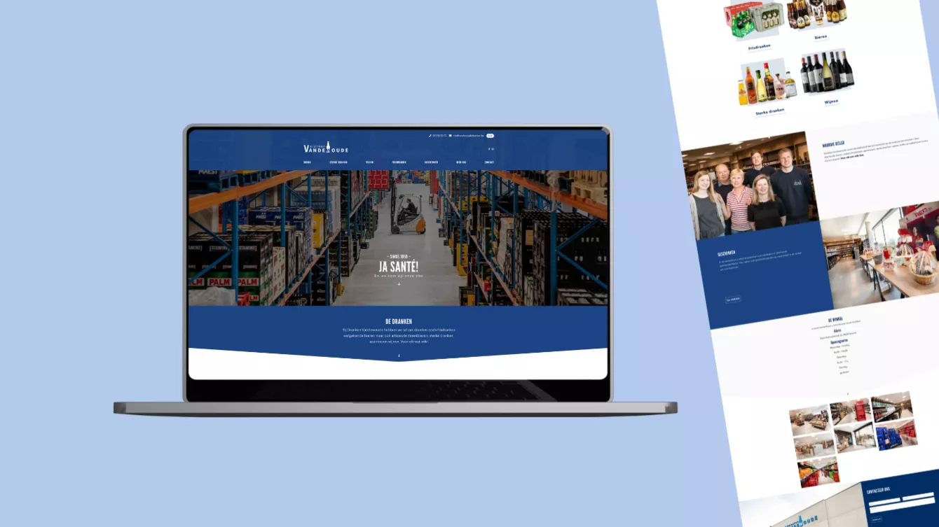 Websiteontwerp Dranken Vandewoude - Projecten - MockUp1